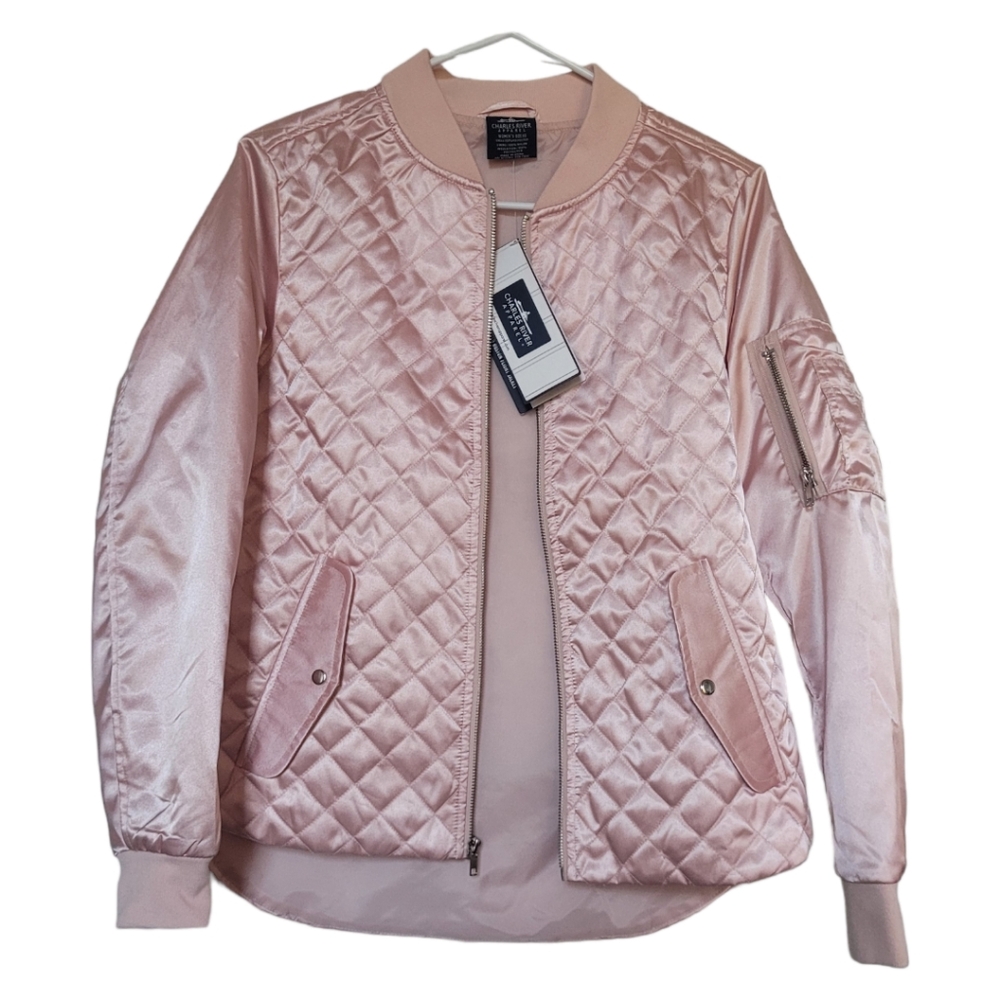 NWT I Charles River Apparel 5027L Womens Quilted Boston Flight Jacket XS